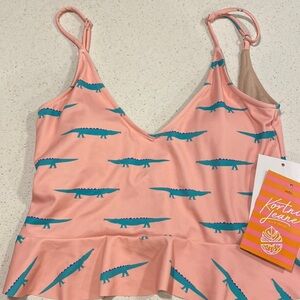 Kortni Jeane Alligator Swim Top